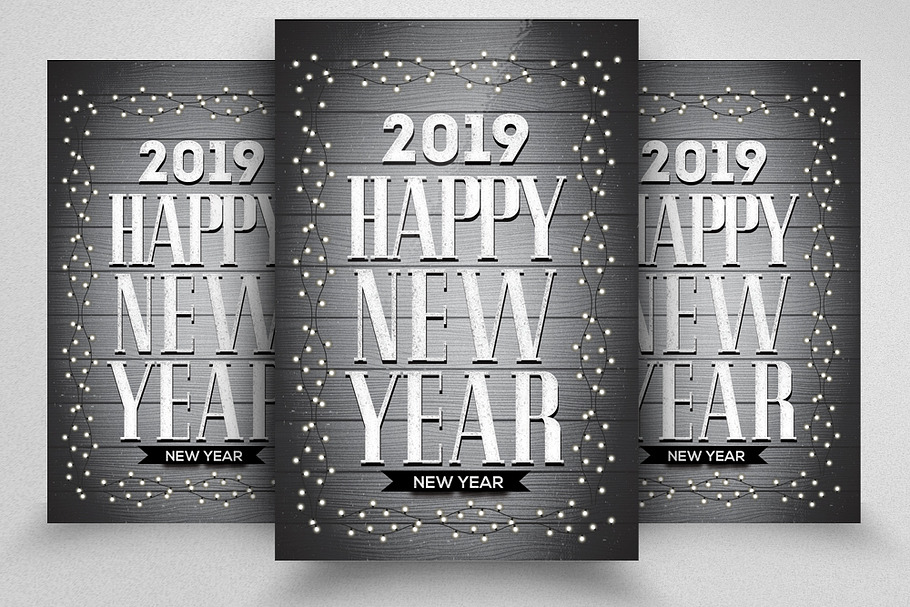 New Year 2019 Psd Flyer Templates