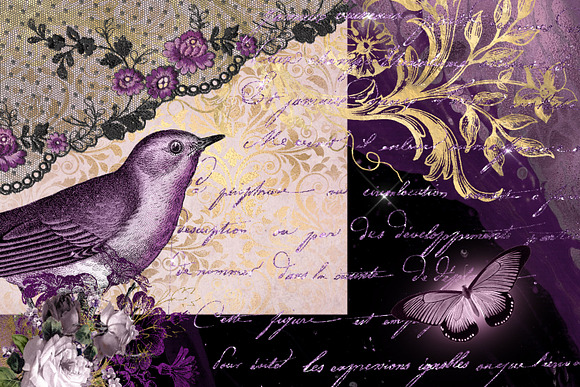 Lavender and Gold Graphics in Illustrations - product preview 1