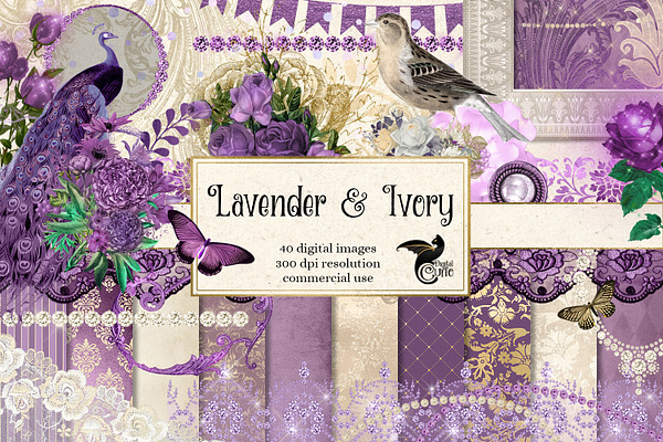 Lavender and Ivory Graphics
