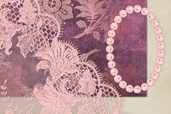 Pink Lace and Pearls Graphics in Objects - product preview 1