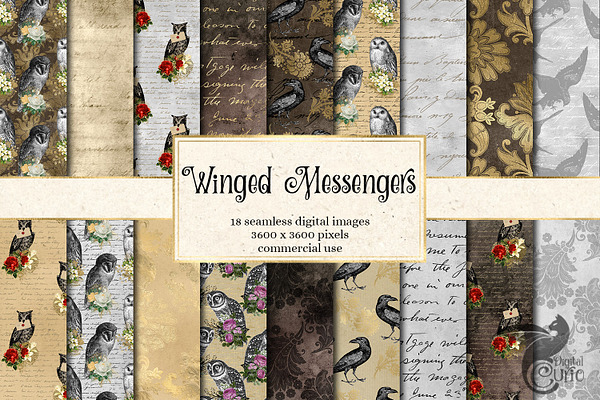 Winged Messengers Digital Paper