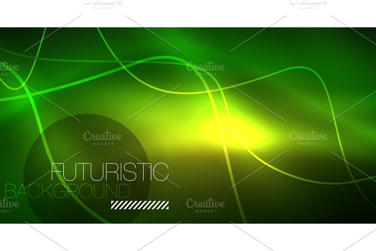 Abstract shiny glowinng color wave in Illustrations - product preview 8