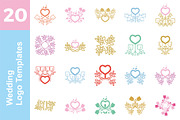 20 Logo Wedding Templates Bundle