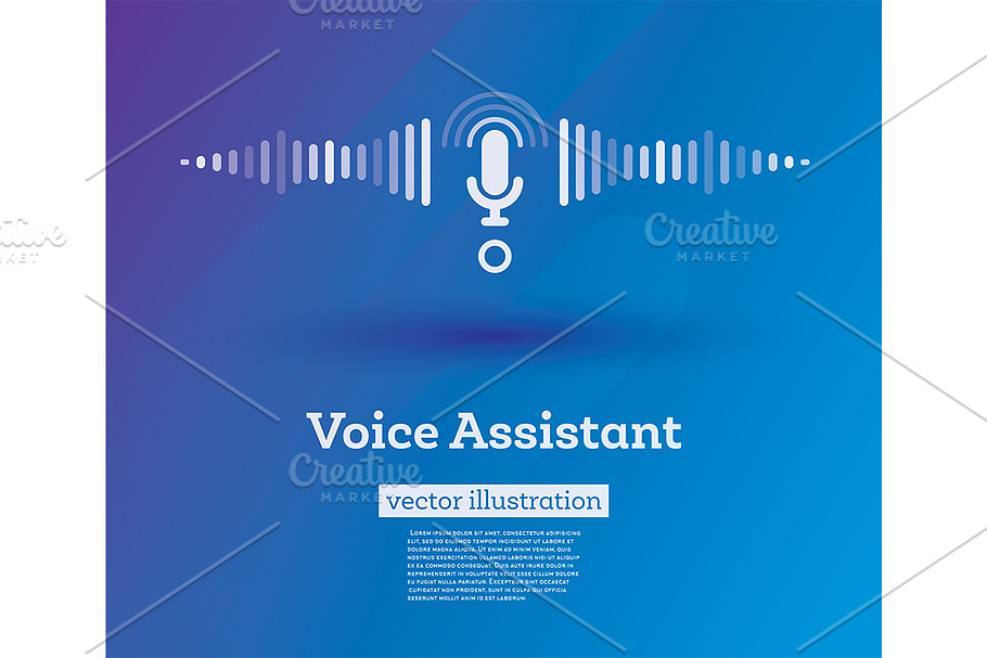 Personal Voice Assistant Sign  in Illustrations - product preview 8