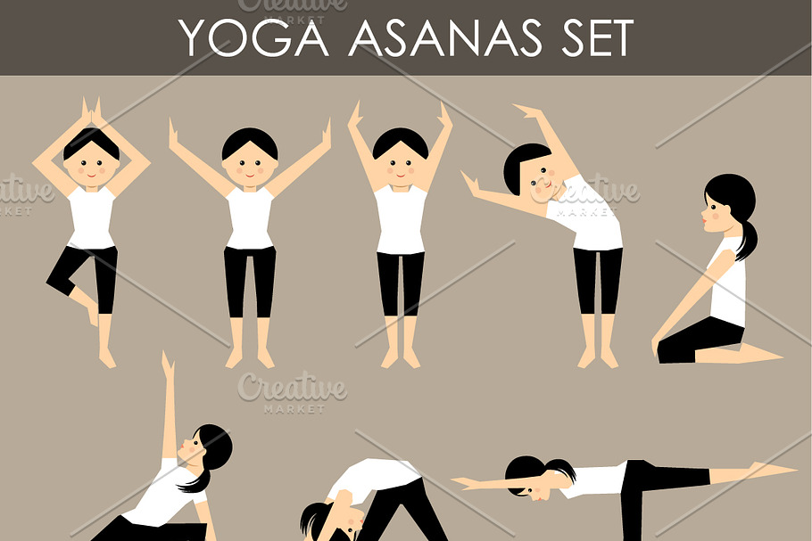 Asanas in yoga. in Illustrations - product preview 8