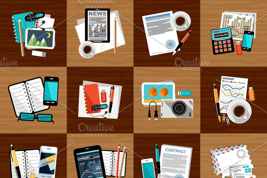 Business workplace in Illustrations - product preview 8