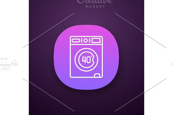 Machine washable at 40 degree icon