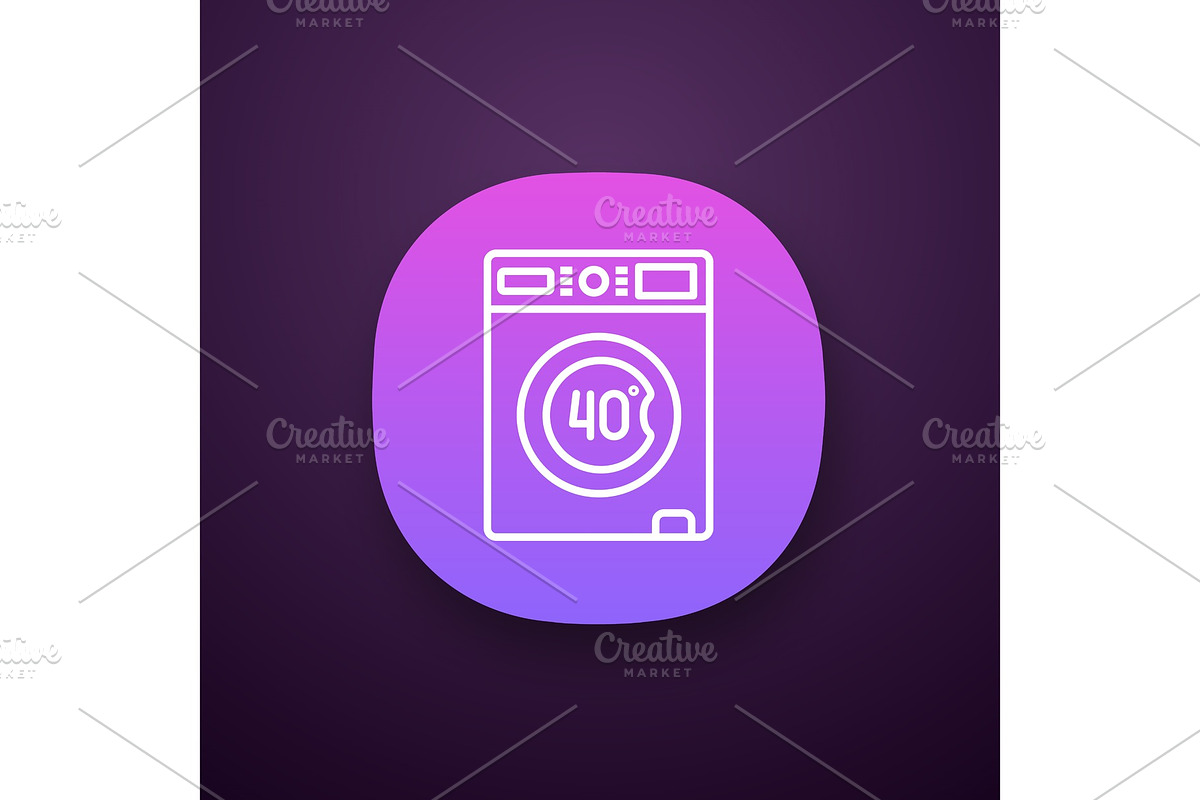 Machine washable at 40 degree icon in Icons - product preview 8