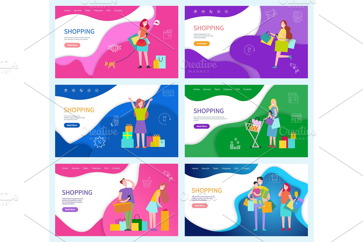 Shopping People with Bought Packages in Illustrations - product preview 8