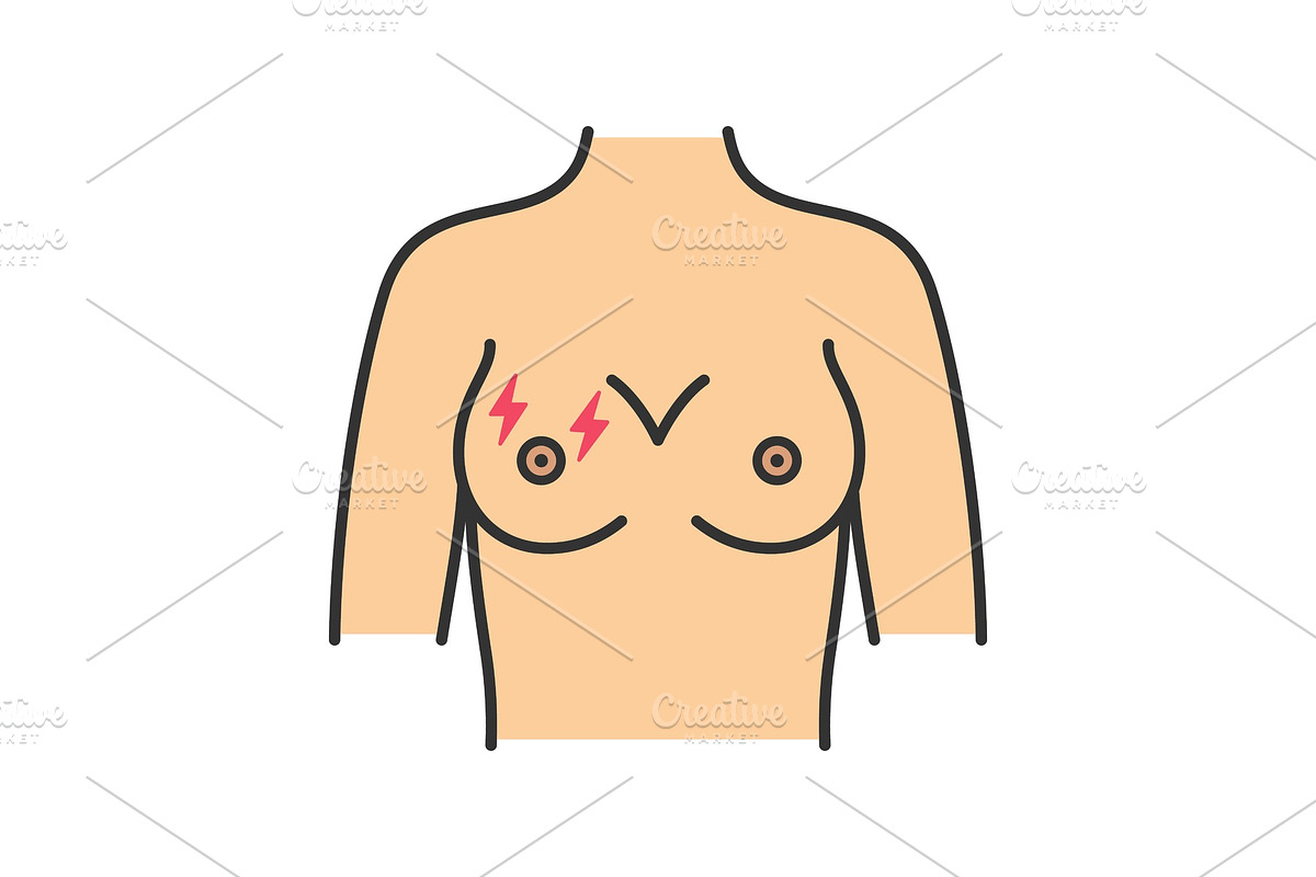 Breast pain color icon in Icons - product preview 8