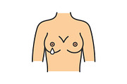 Nipple discharge color icon