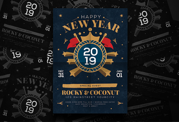 New Year Flyer in Flyer Templates - product preview 2