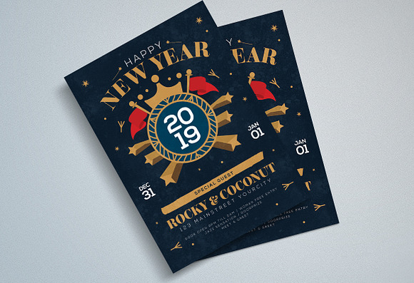 New Year Flyer in Flyer Templates - product preview 3