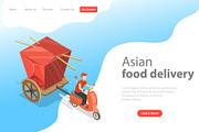 Landing page for Asian food delivery