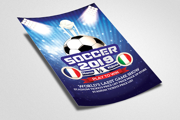 Soccer 2019 Match Flyer Templates in Flyer Templates - product preview 1
