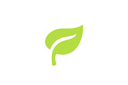 Green leaf plants icon or logo