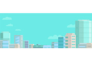 Web banner background. Panorama city