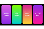 Trendy 2019 Color Palette Gradients