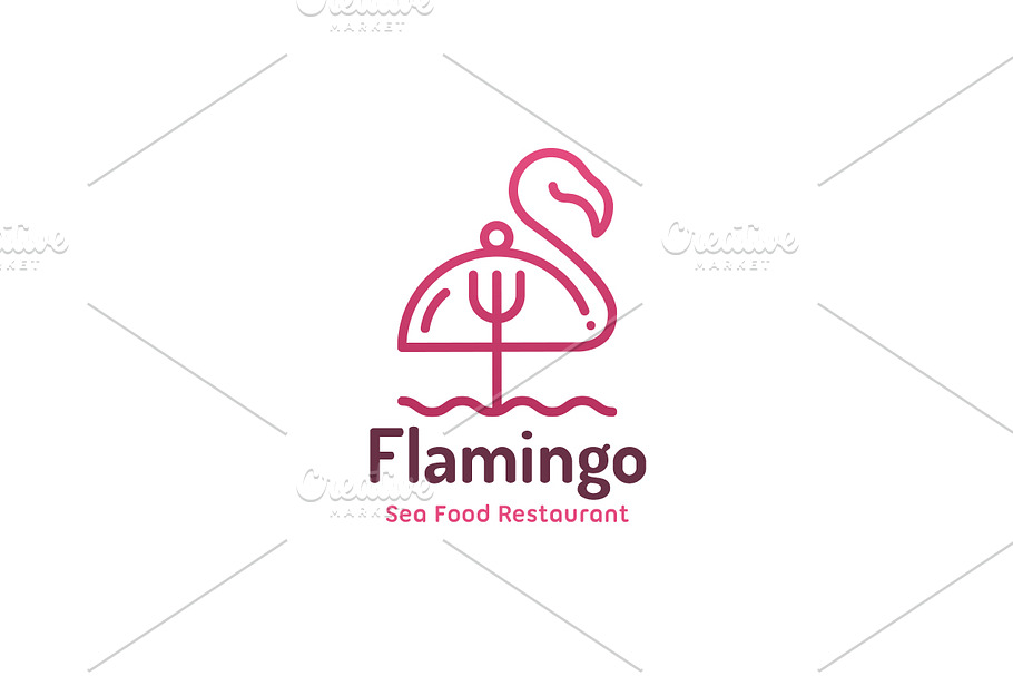 Flamingo Sea Food Logo