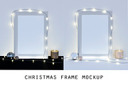 Christmas frame mockup.
