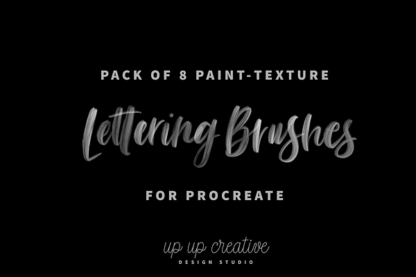 Eight Procreate Lettering Brushes