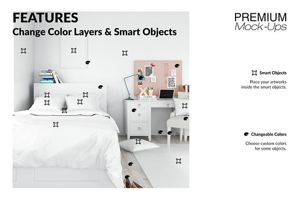 Kids Bedding, Tapestry, Poster Set in Product Mockups - product preview 5