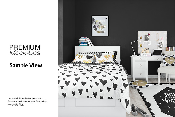 Kids Bedding, Tapestry, Poster Set in Product Mockups - product preview 6