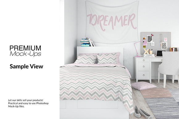 Kids Bedding, Tapestry, Poster Set in Product Mockups - product preview 11