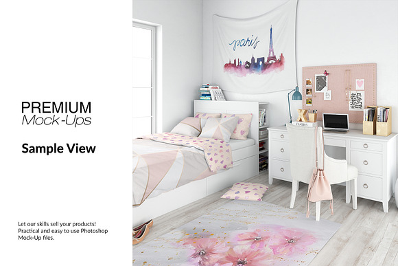 Kids Bedding, Tapestry, Poster Set in Product Mockups - product preview 12