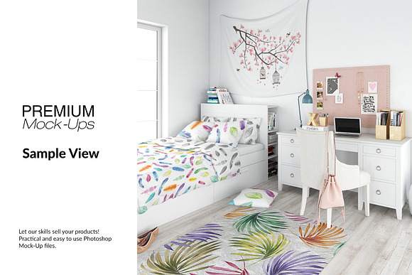 Kids Bedding, Tapestry, Poster Set in Product Mockups - product preview 21