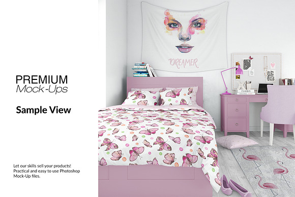 Kids Bedding, Tapestry, Poster Set in Product Mockups - product preview 22