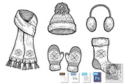 Set of winter accessories