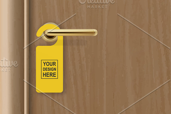 Door Hanger. Vector set.  in Illustrations - product preview 2