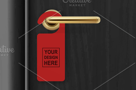 Door Hanger. Vector set.  in Illustrations - product preview 3