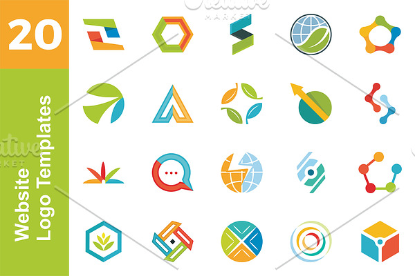 20 Logo Website Templates Bundle