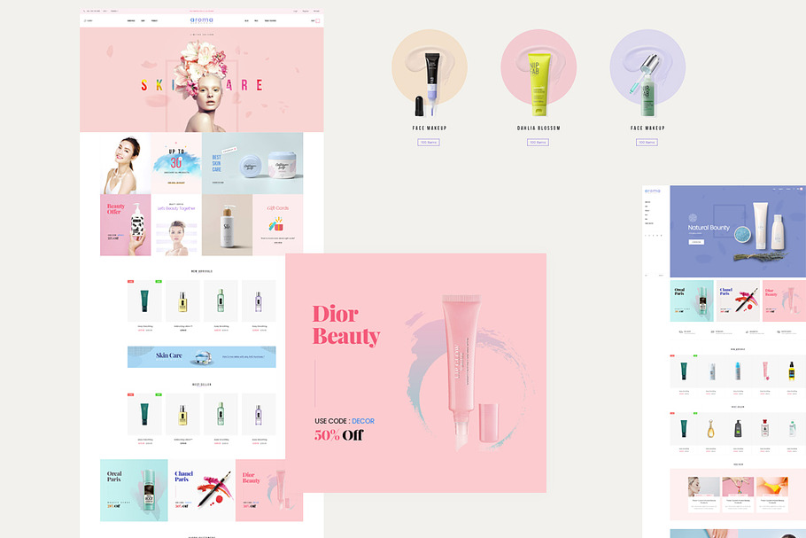 Leo Arroma - Cosmetic And Beauty Sto in Website Templates - product preview 8