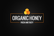 Honey comb border. Organic honey.