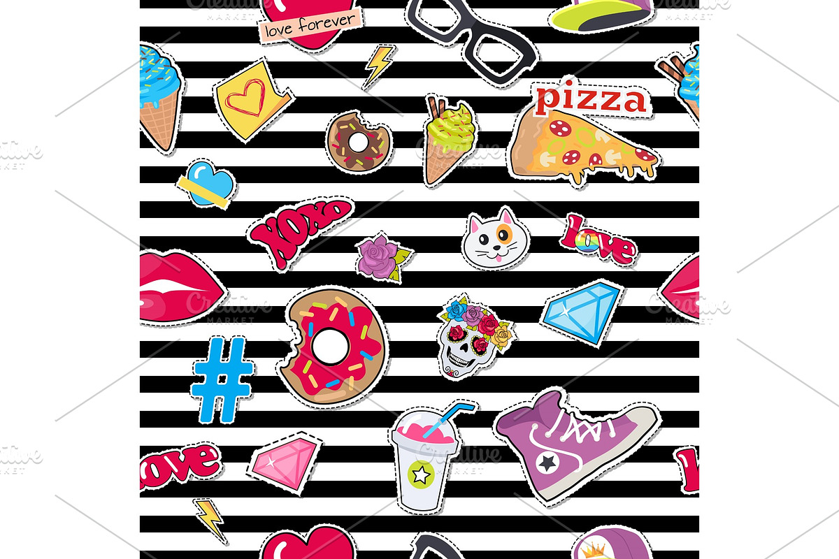 Cap, Sport Footwear, Pizza, Doughnut in Illustrations - product preview 8