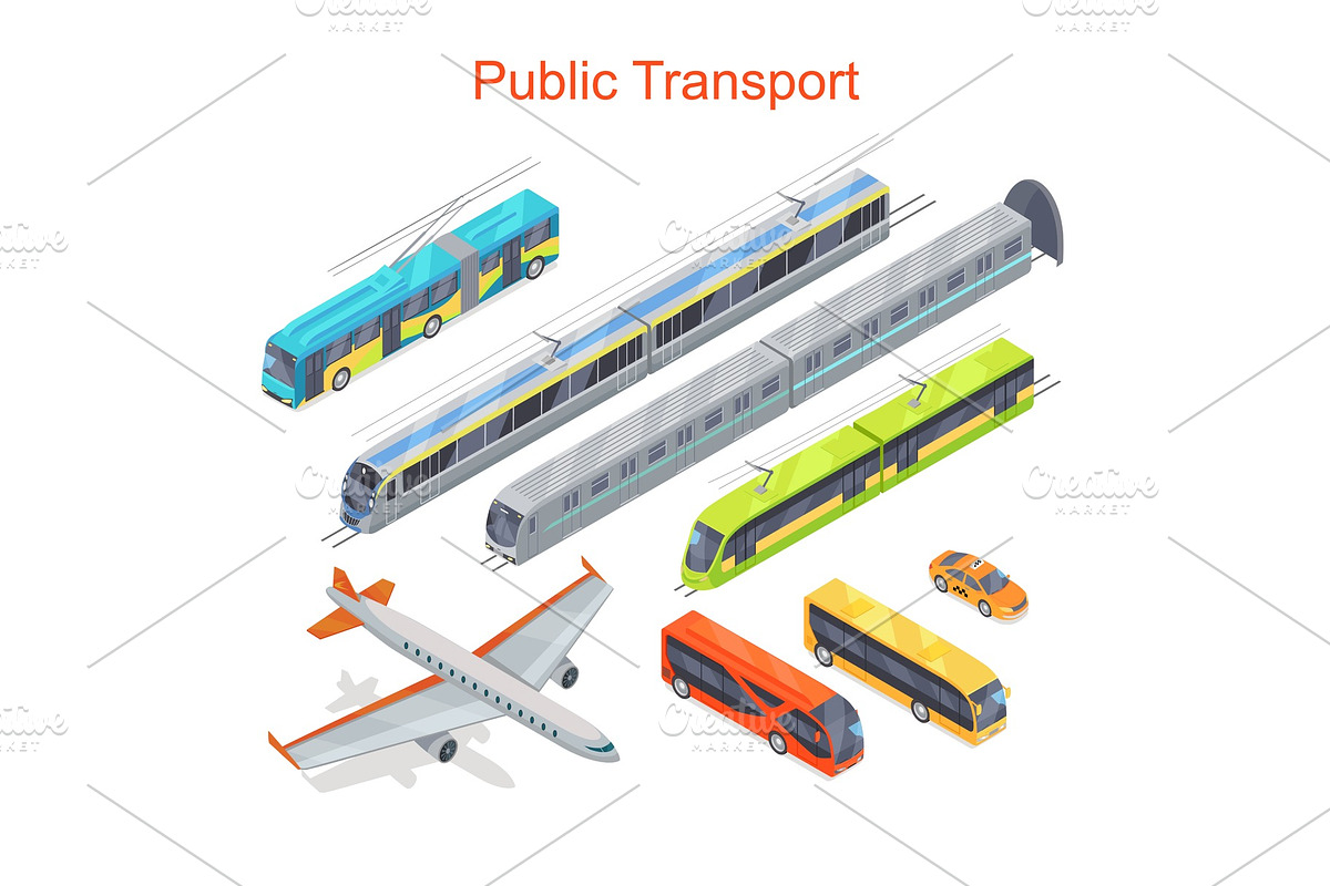 Transport Infographic. Public in Illustrations - product preview 8