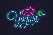 Yogurt cream neon sign.