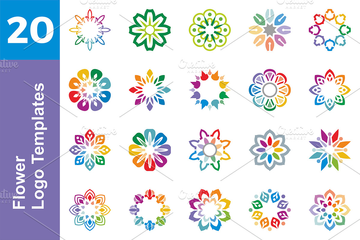 20 Logo Flower Templates Bundle in Logo Templates - product preview 8
