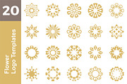20 Logo Flower Templates Bundle
