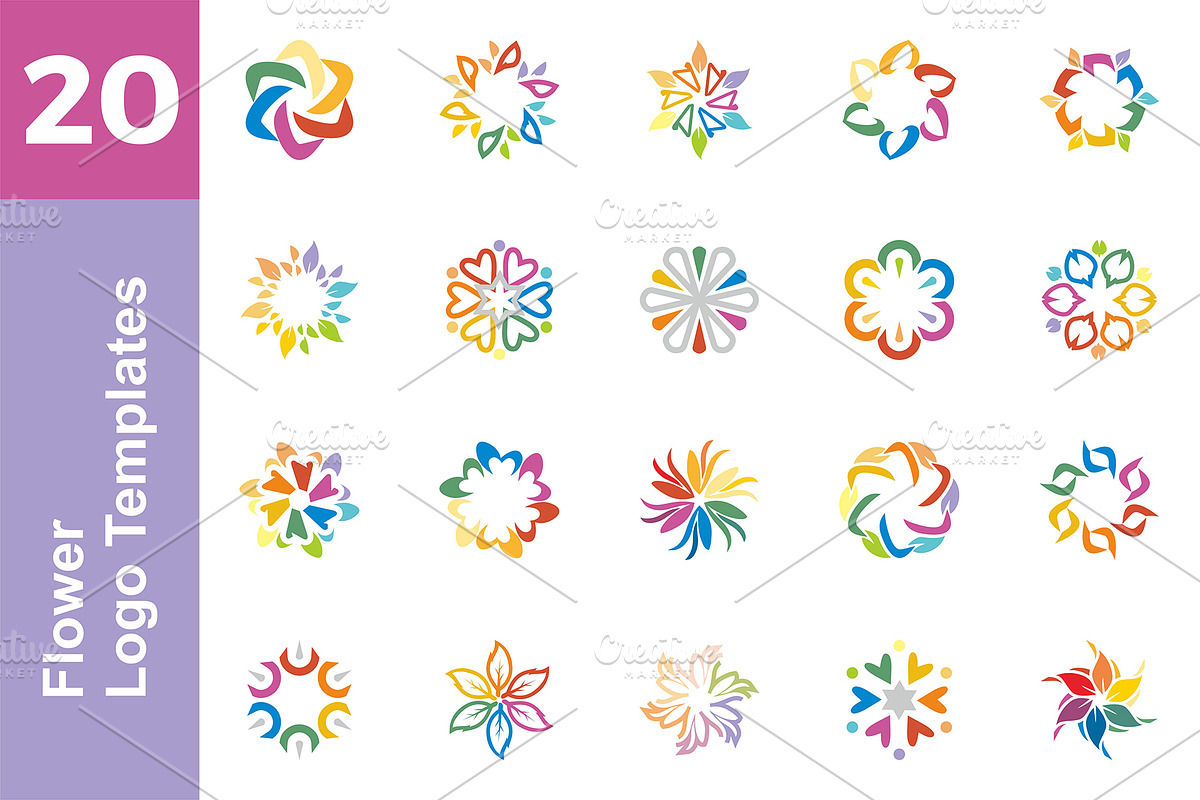 20 Logo Flower Templates Bundle in Logo Templates - product preview 8