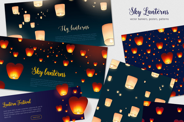 Sky lanterns bundle