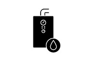 Gas water heater glyph icon