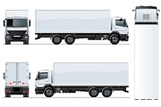 Vector truck template isolated