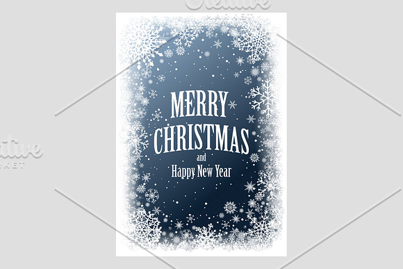 Christmas Cards Set (vector) in Illustrations - product preview 1