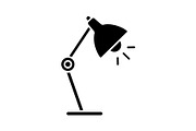 Table lamp glyph icon