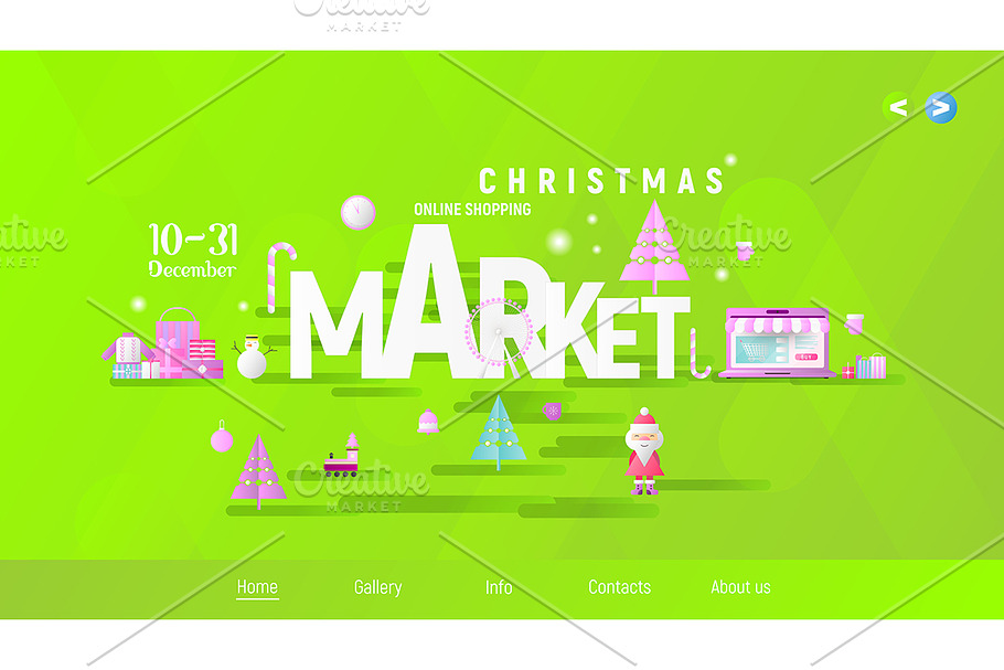Christmas Fair Landing Page in Illustrations - product preview 8