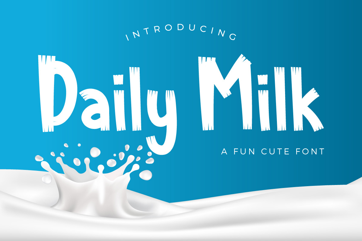 Daily Milk in Display Fonts - product preview 8